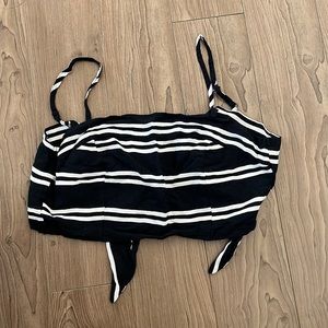 Tied back crop top